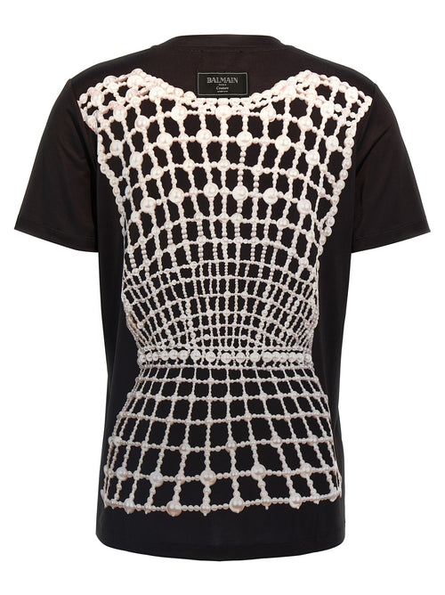 Balmain Schwarzes T-Shirt aus Bio-Baumwolle