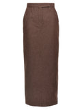 Max Mara Brown Cotton Mini Skirt
