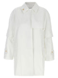 Max Mara White Cotton Coat
