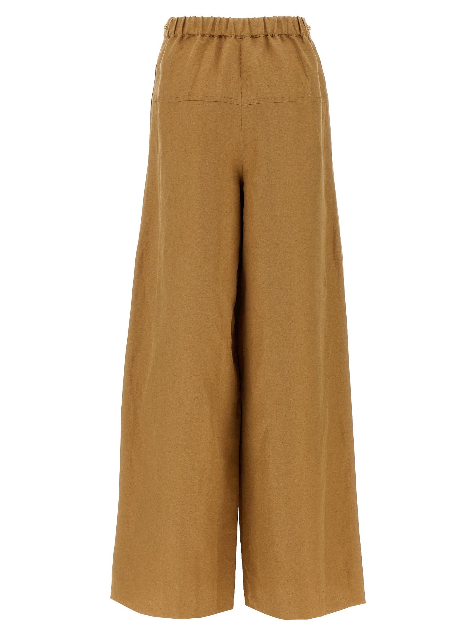 Max Mara Brown Flax Casual Pants