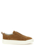Kiton Brown Calfskin Low Top Sneakers