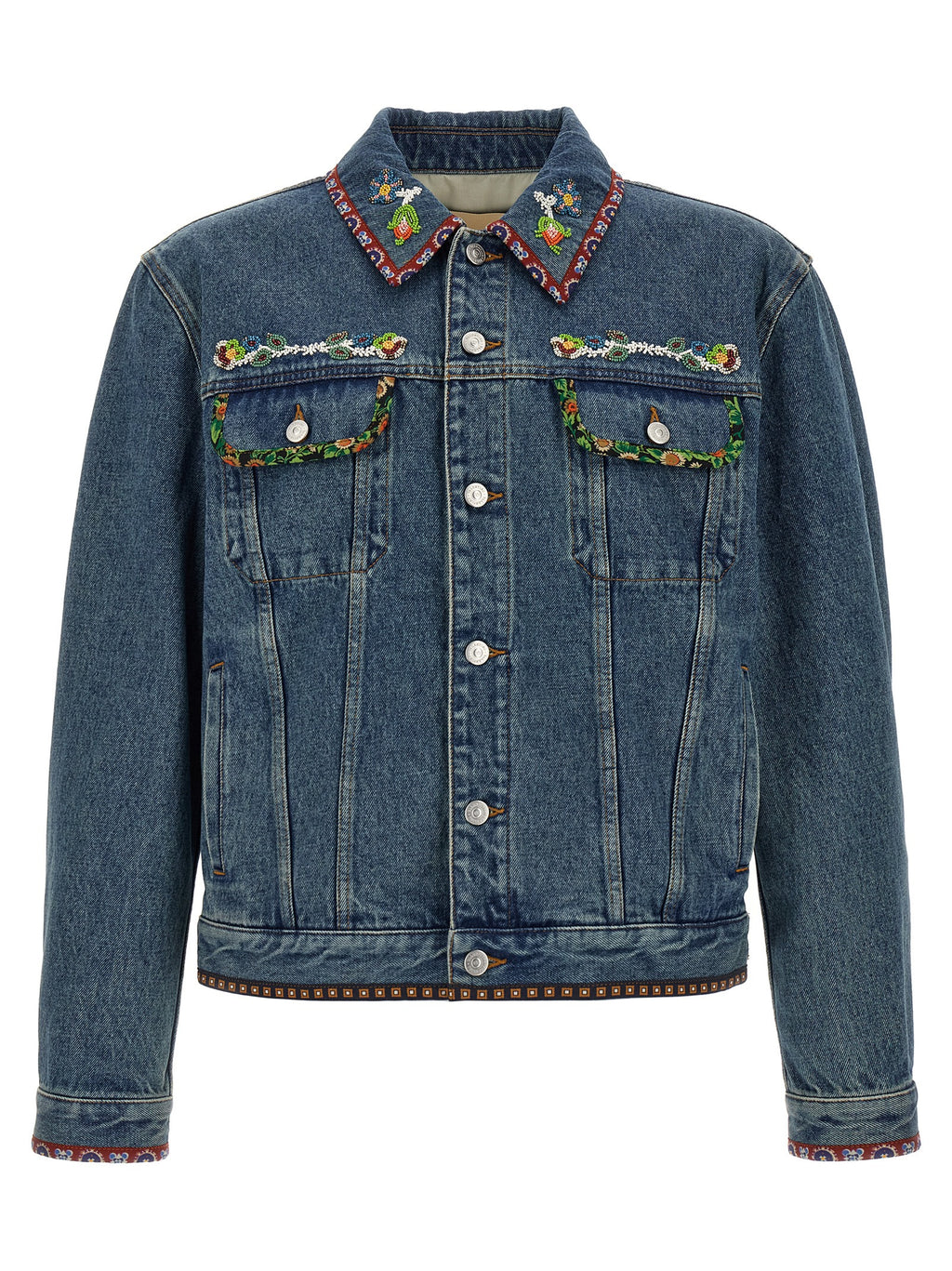 Valentino Garavani Blue Polyamide Denim Jacket