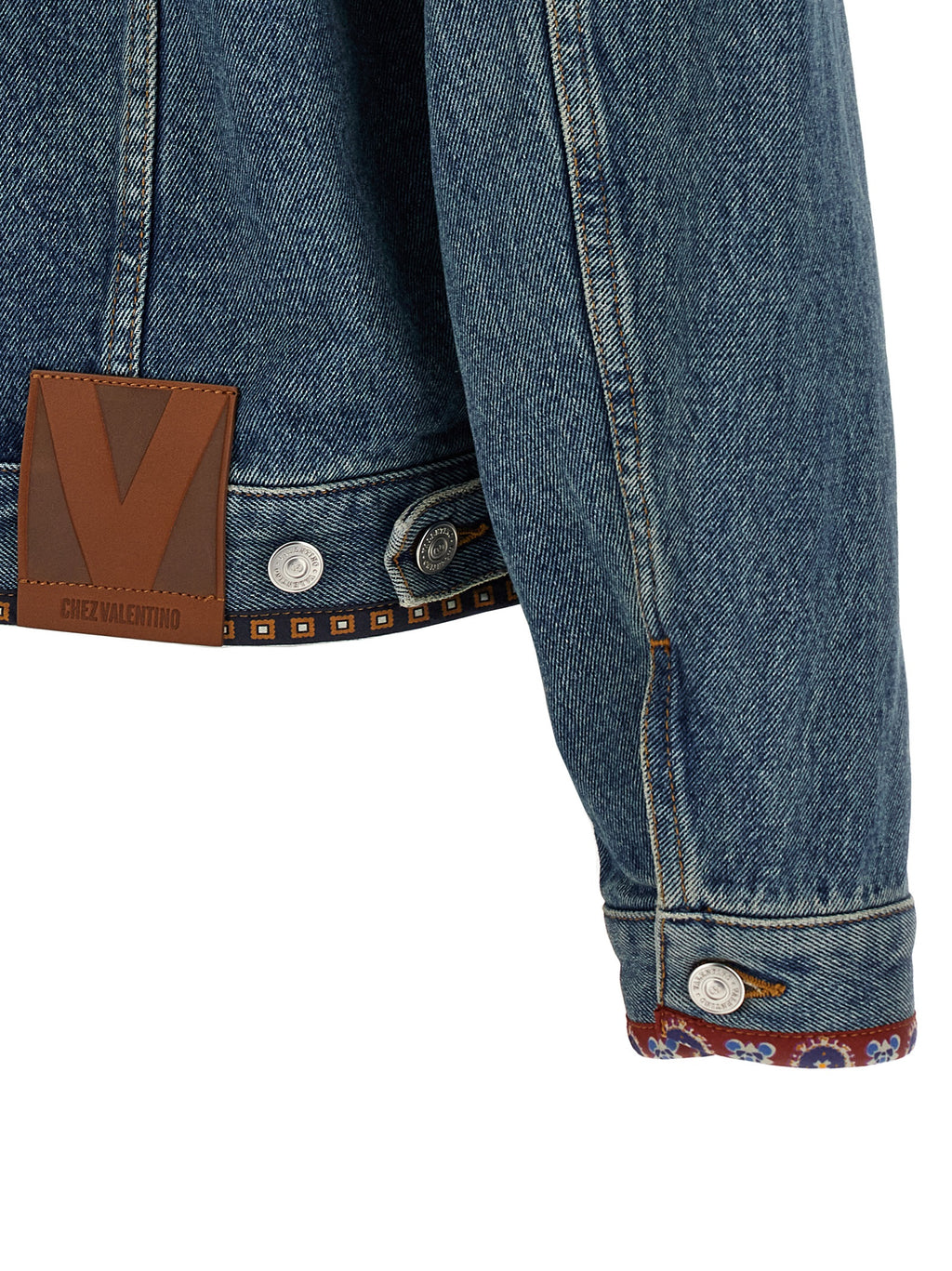 Valentino Garavani Blue Polyamide Denim Jacket