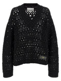 Ganni Black Cotton Cardigan