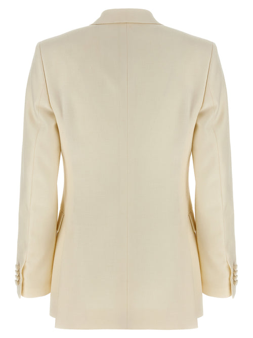Brioni Weißer Blazer aus Wolle