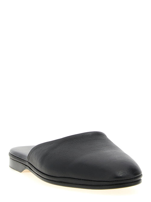 Brioni Mules aus schwarzem Kalbsleder
