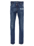 Dsquared² Blue Cotton Slim Fit Jeans