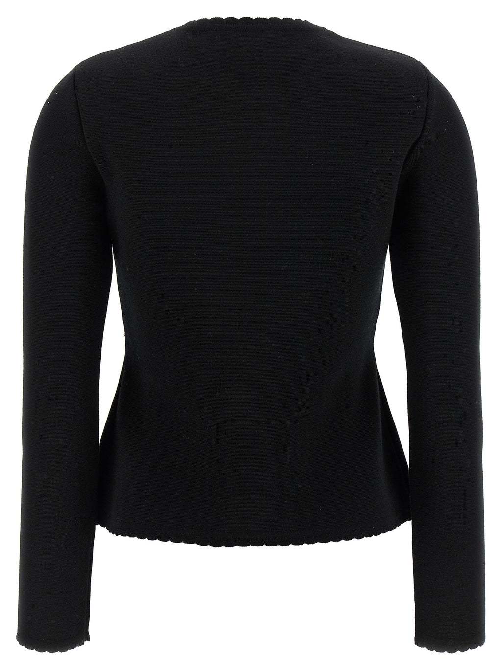 Moschino Black Virgin Wool Cardigan