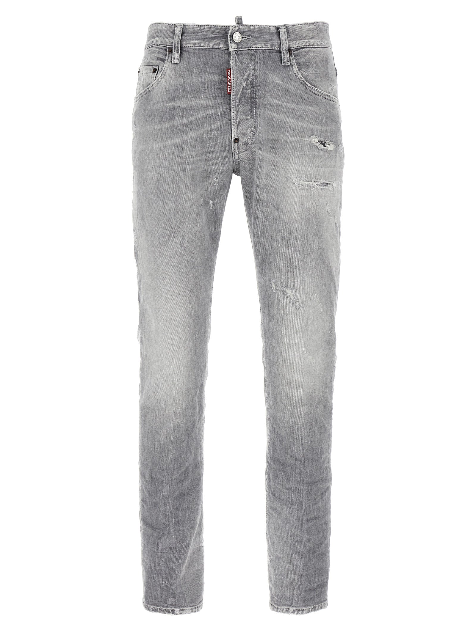 Dsquared² Gray Cotton Relaxed Fit Jeans