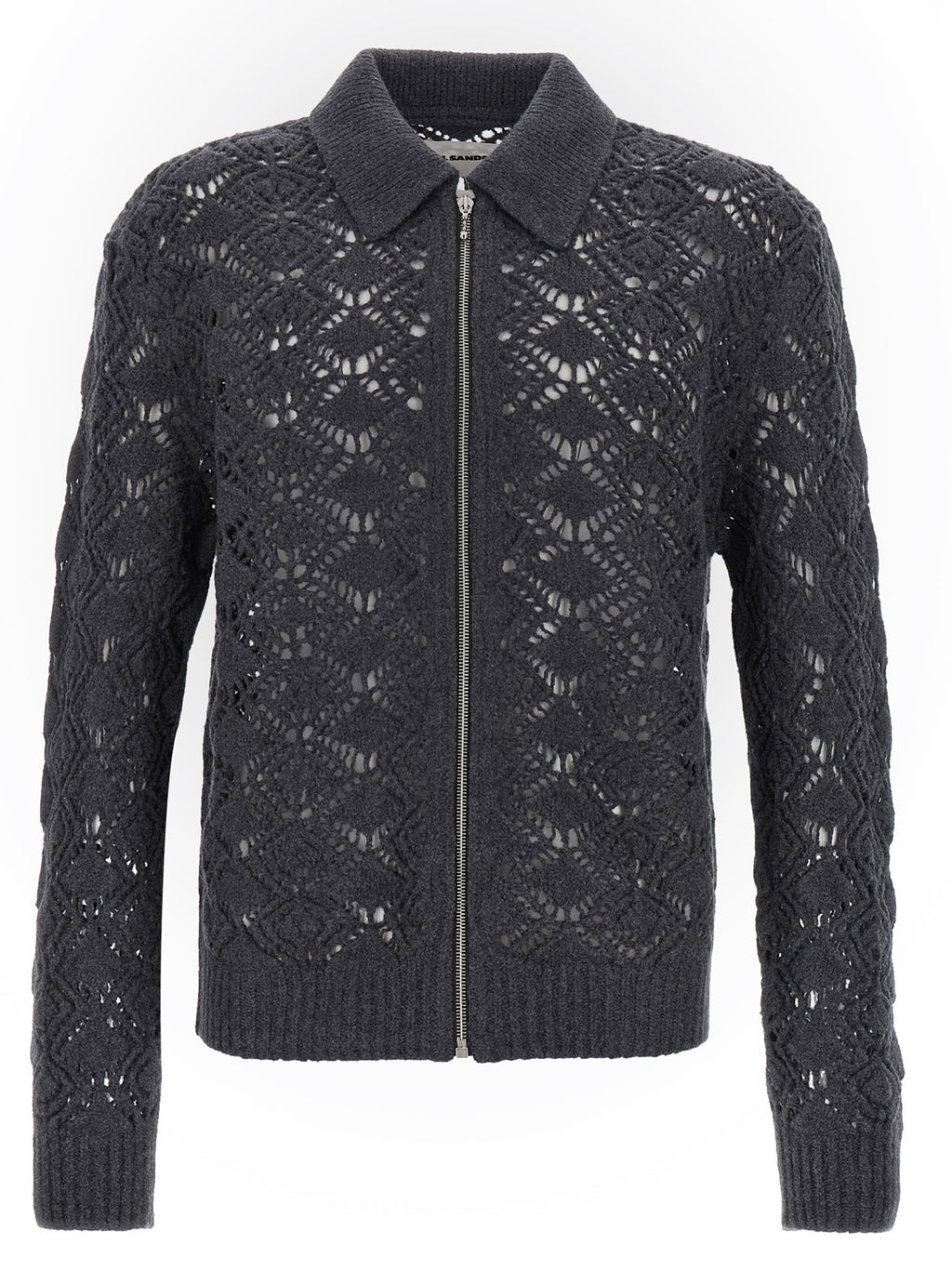 Jil Sander Gray Virgin Wool Cardigan