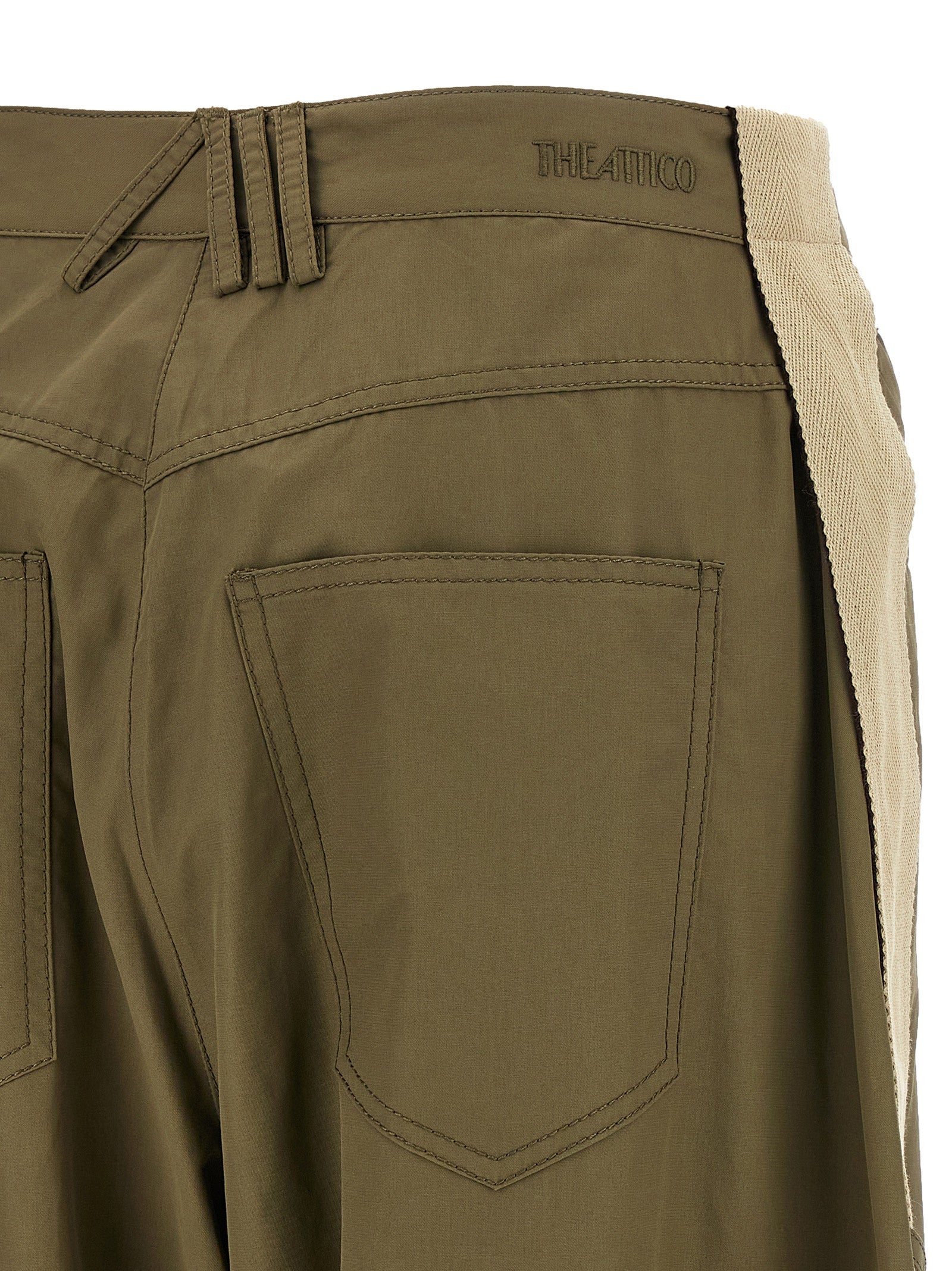 The Attico Bicolor Cotton Cargo Pants