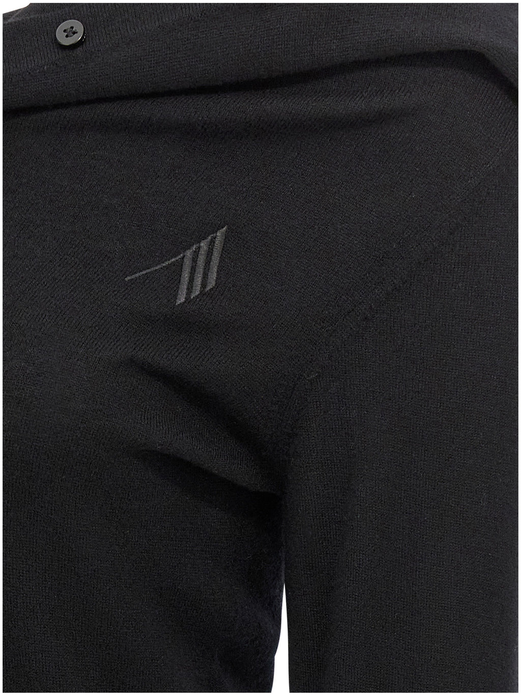 The Attico Black Virgin Wool Short Dress