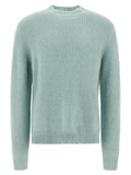 Jil Sander Blue Alpaca Leather Cardigan