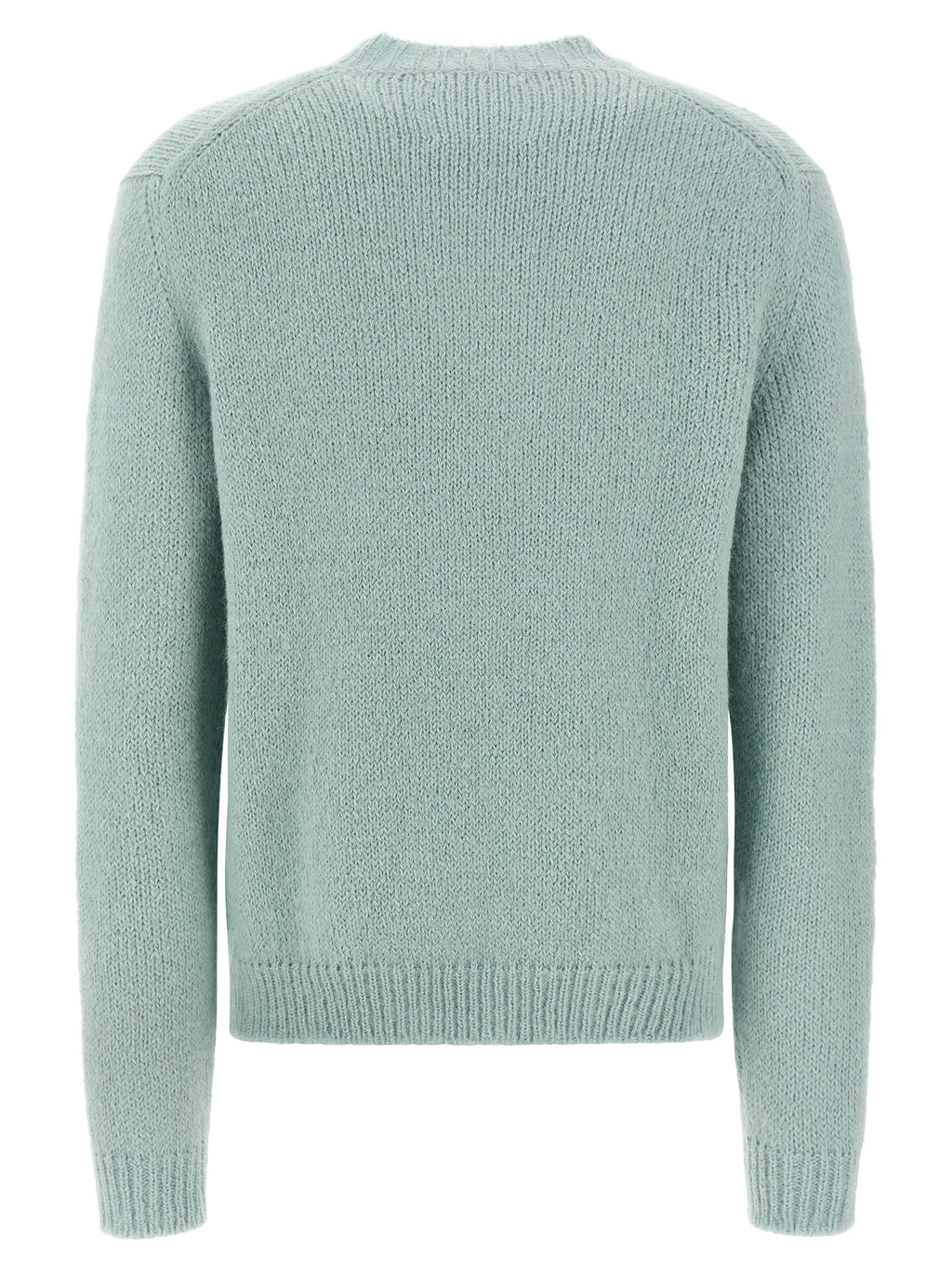 Jil Sander Blue Alpaca Leather Cardigan