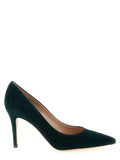 Gianvito Rossi Bicolor Suede Leather High Heel Pumps