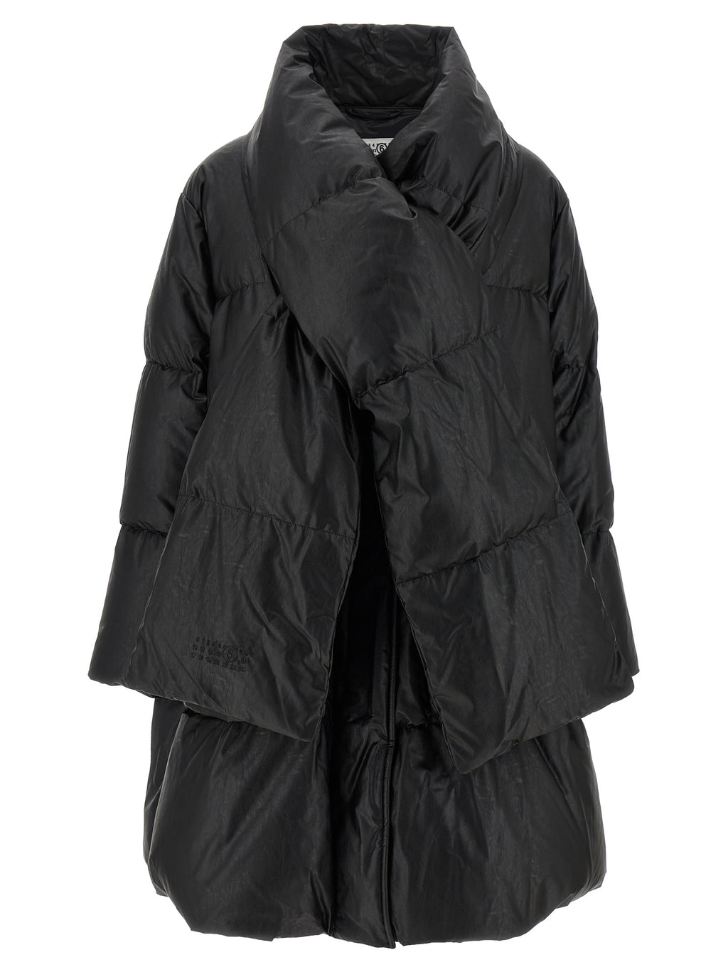 MM6 Maison Margiela Black Viscose Coat