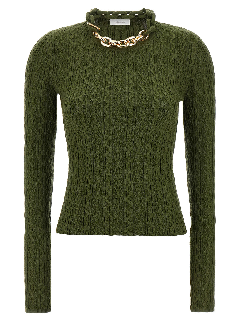 Paco Rabanne Bicolor Wool Cardigan