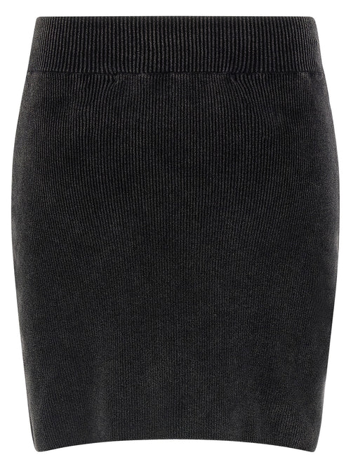 Alexander Wang Black Cotton Long Skirt