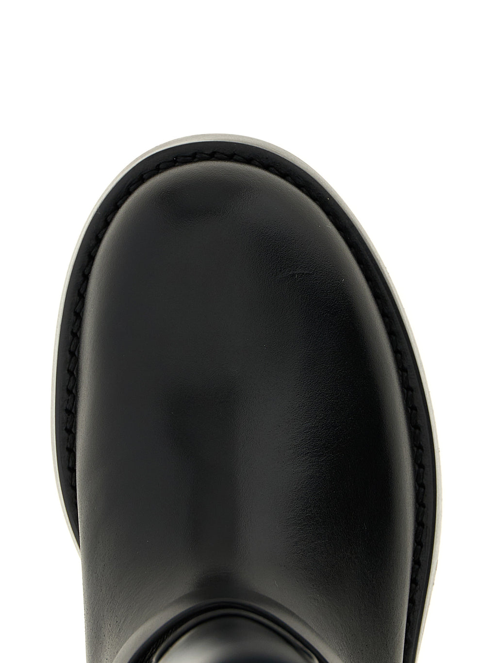 Elisabetta Franchi Black Calfskin Over The Knee