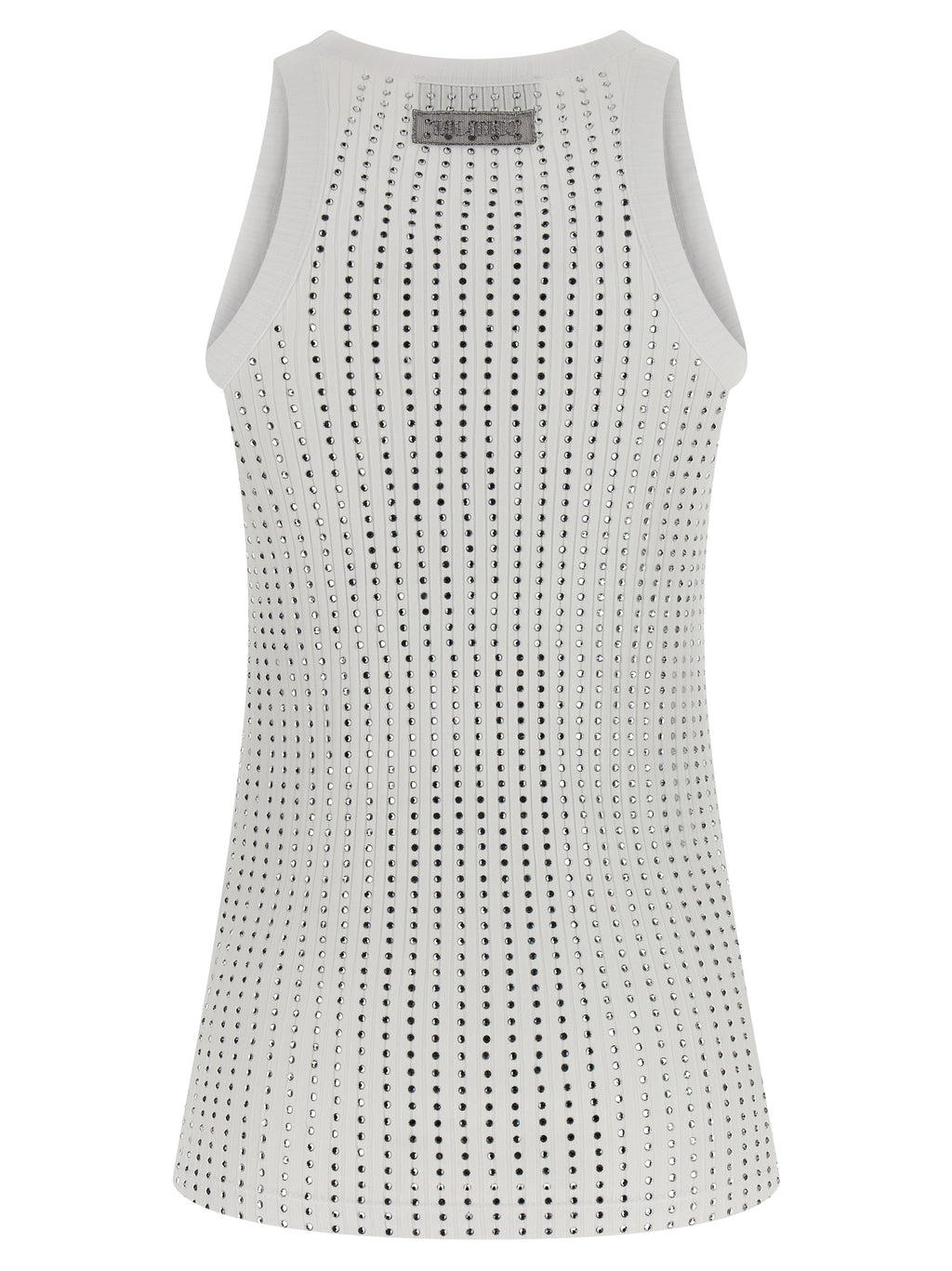 The Attico White Cotton Sleeveles T-Shirt
