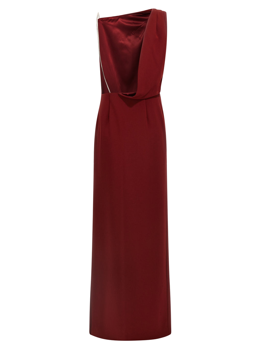 Max Mara Bordeaux Triacetate Long Dress