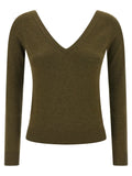 Saint Laurent Bicolor Cashmere Cardigan