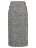 Ermanno Scervino Bicolor Wool Midi Skirt