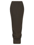 Rick Owens Gray Wool Mini Skirt
