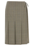 Marni Gray Polyester Midi Skirt