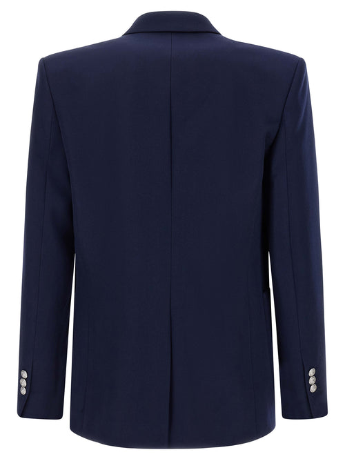Balmain Blazer aus blauer Schurwolle