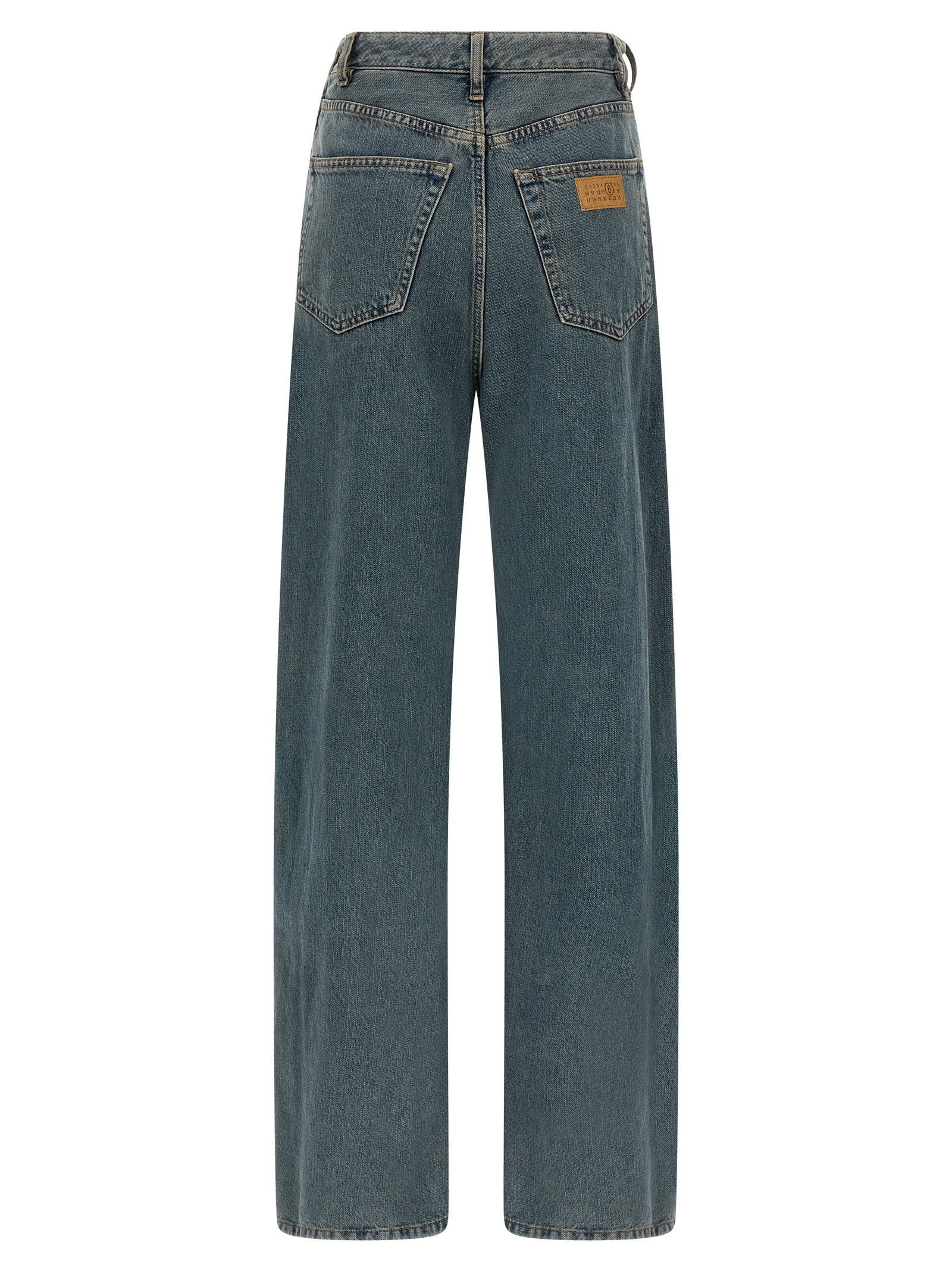 MM6 Maison Margiela Blue Cotton Jeans Denim