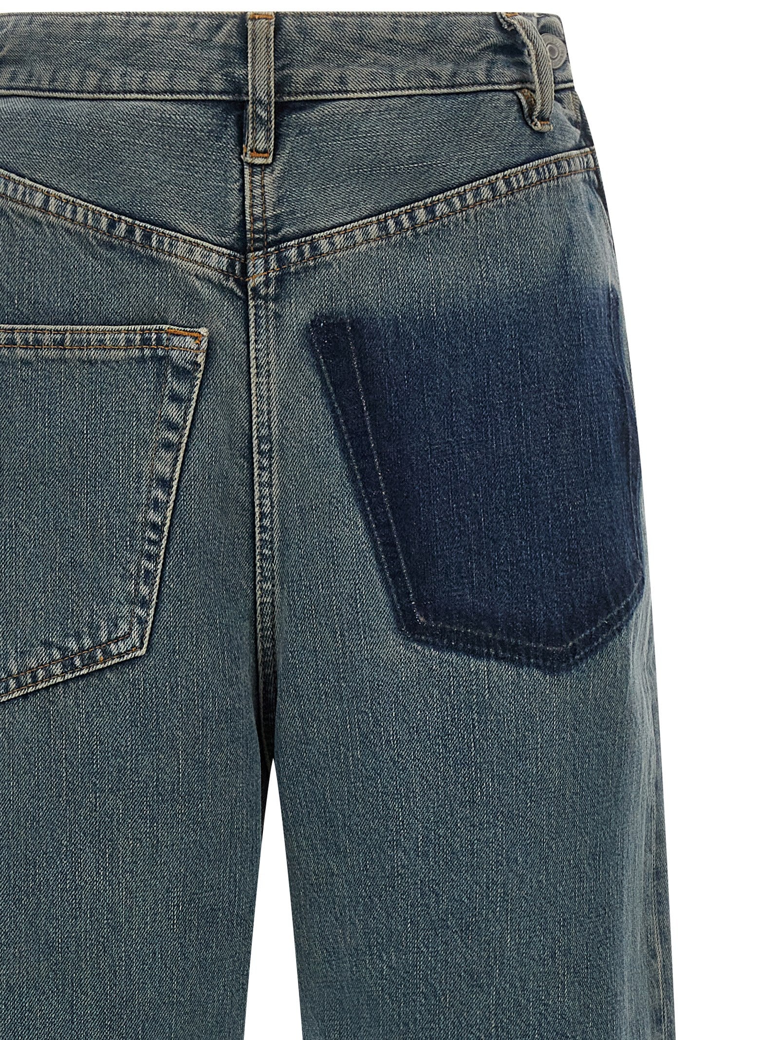 MM6 Maison Margiela Blue Cotton Jeans Denim
