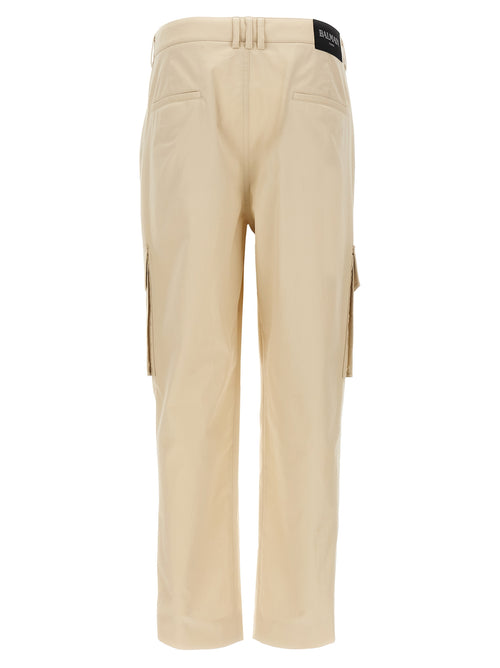 Balmain Beige Cargo-Hose aus Baumwolle