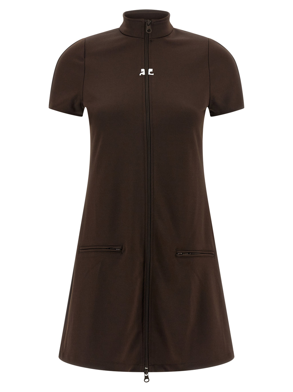 Courrèges Brown Polyester Short Dress