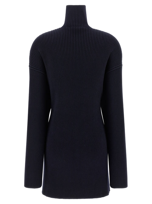 Balenciaga Kurzes Wollkleid in Blau