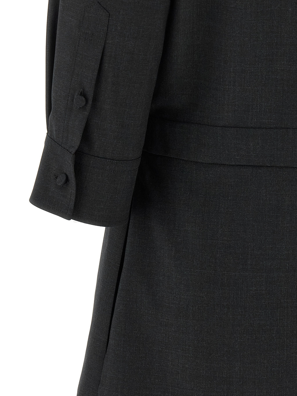 Gucci Gray Wool Short Dress