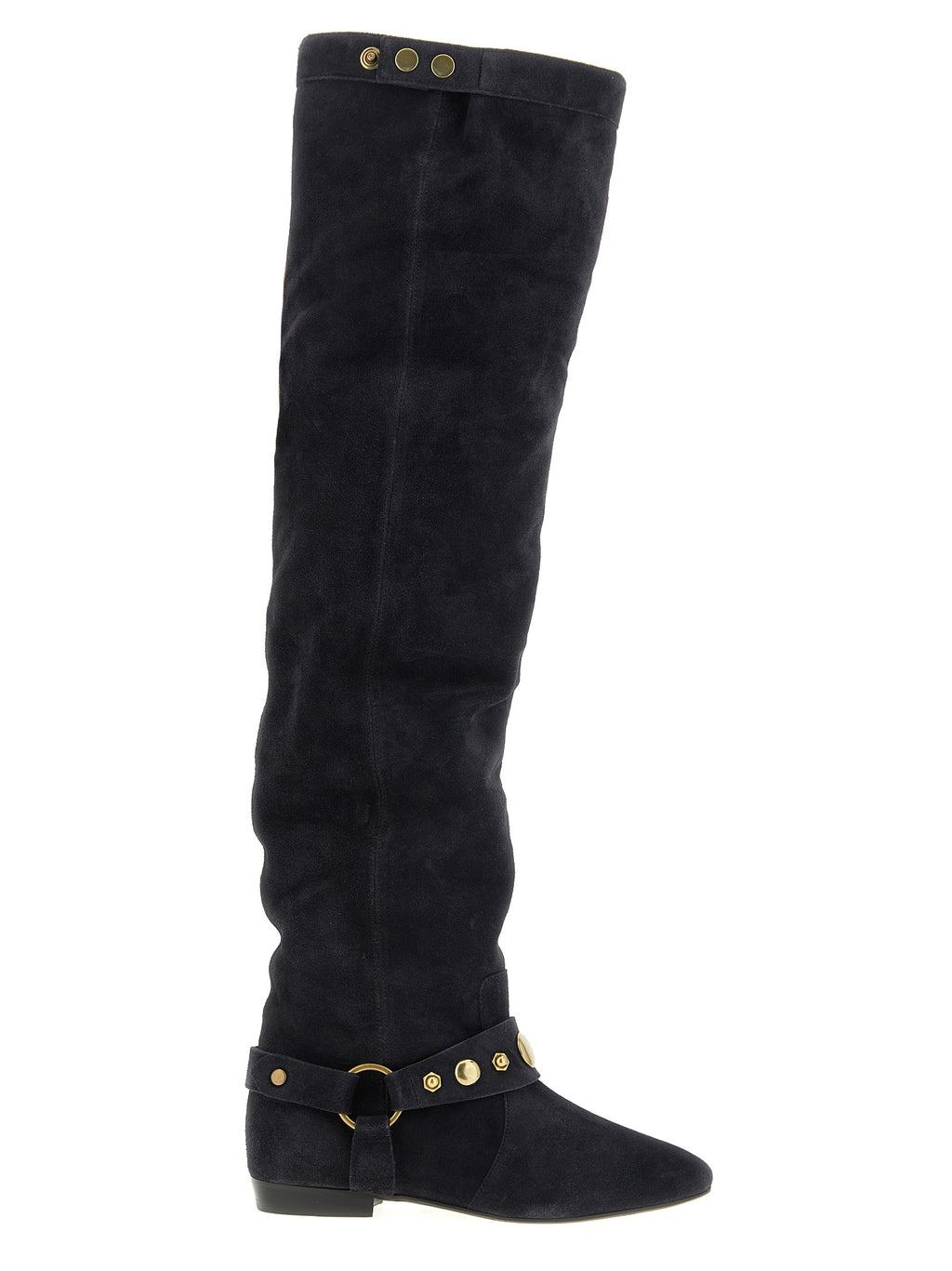 Isabel Marant Black Calfskin Over The Knee