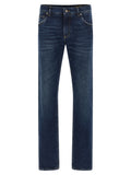 Dolce & Gabbana Blue Cotton Straight-Leg Jeans