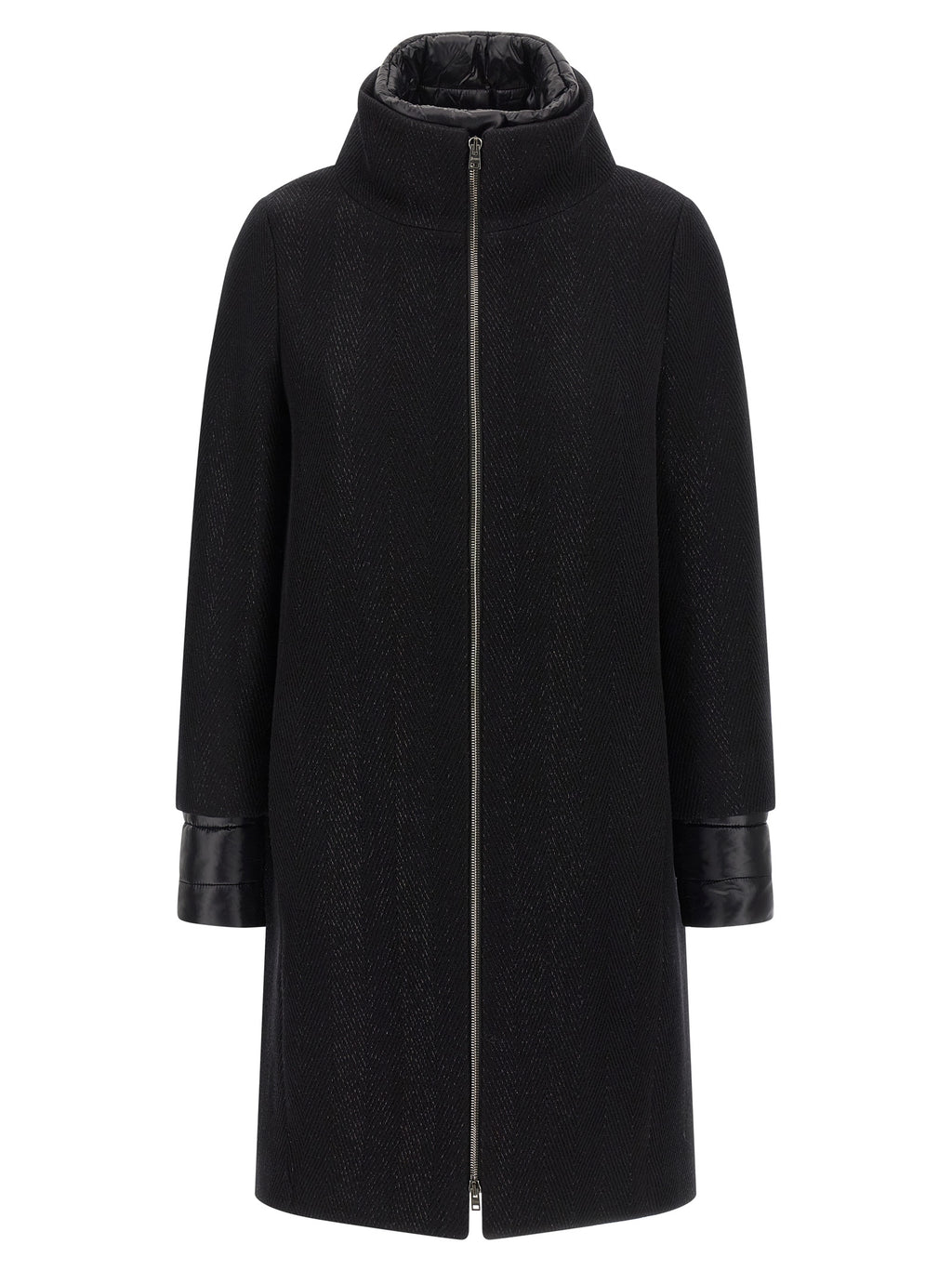 Herno Black Wool Coat
