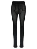 Issey Miyake Black Nylon Leggings