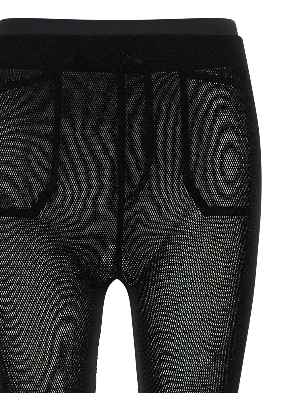 Issey Miyake Black Nylon Leggings