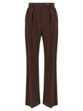 Elisabetta Franchi Brown Polyester Casual Pants
