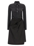 Maison Margiela Gray Virgin Wool Midi Dress