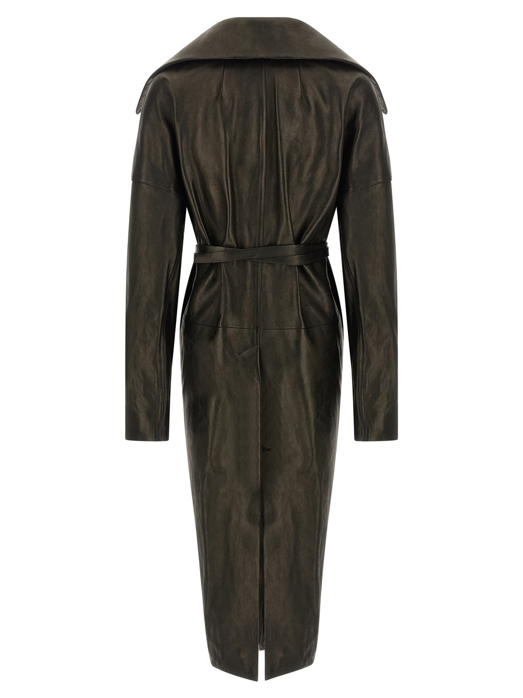 Rick Owens Black Lamb Leather Coat