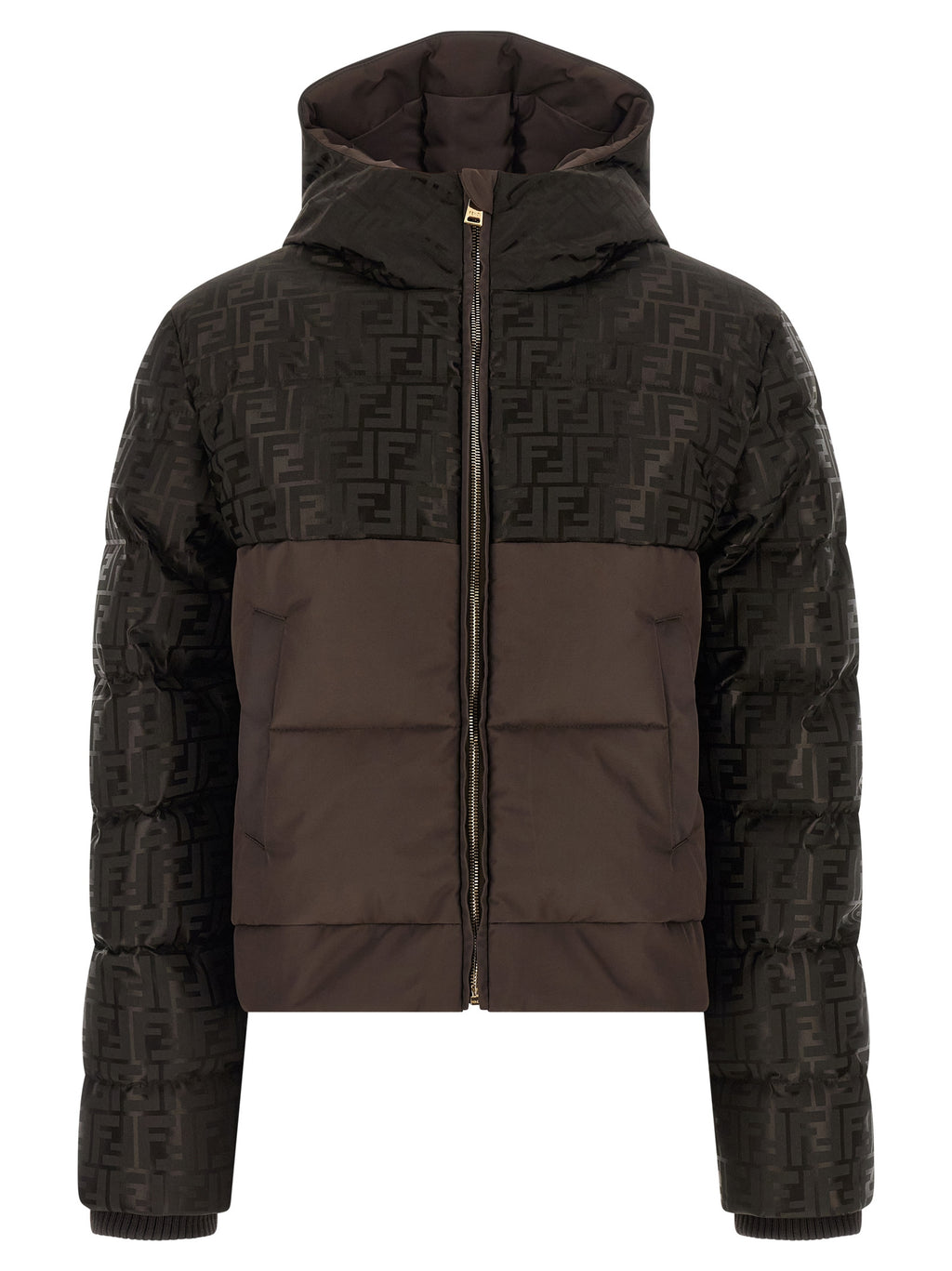 Fendi Brown Cotton Full-Length Jacket
