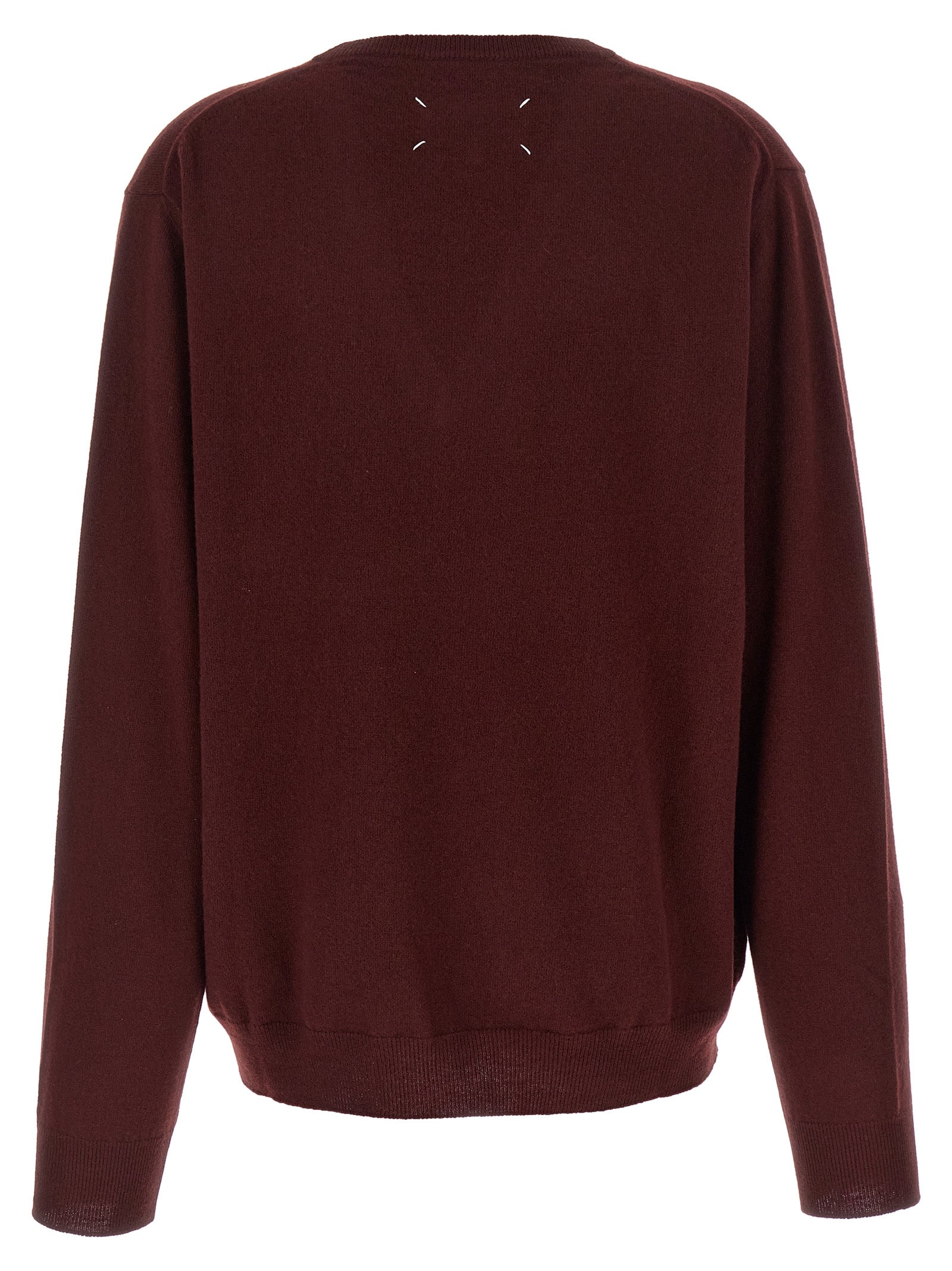 Maison Margiela Bordeaux Virgin Wool Cardigan