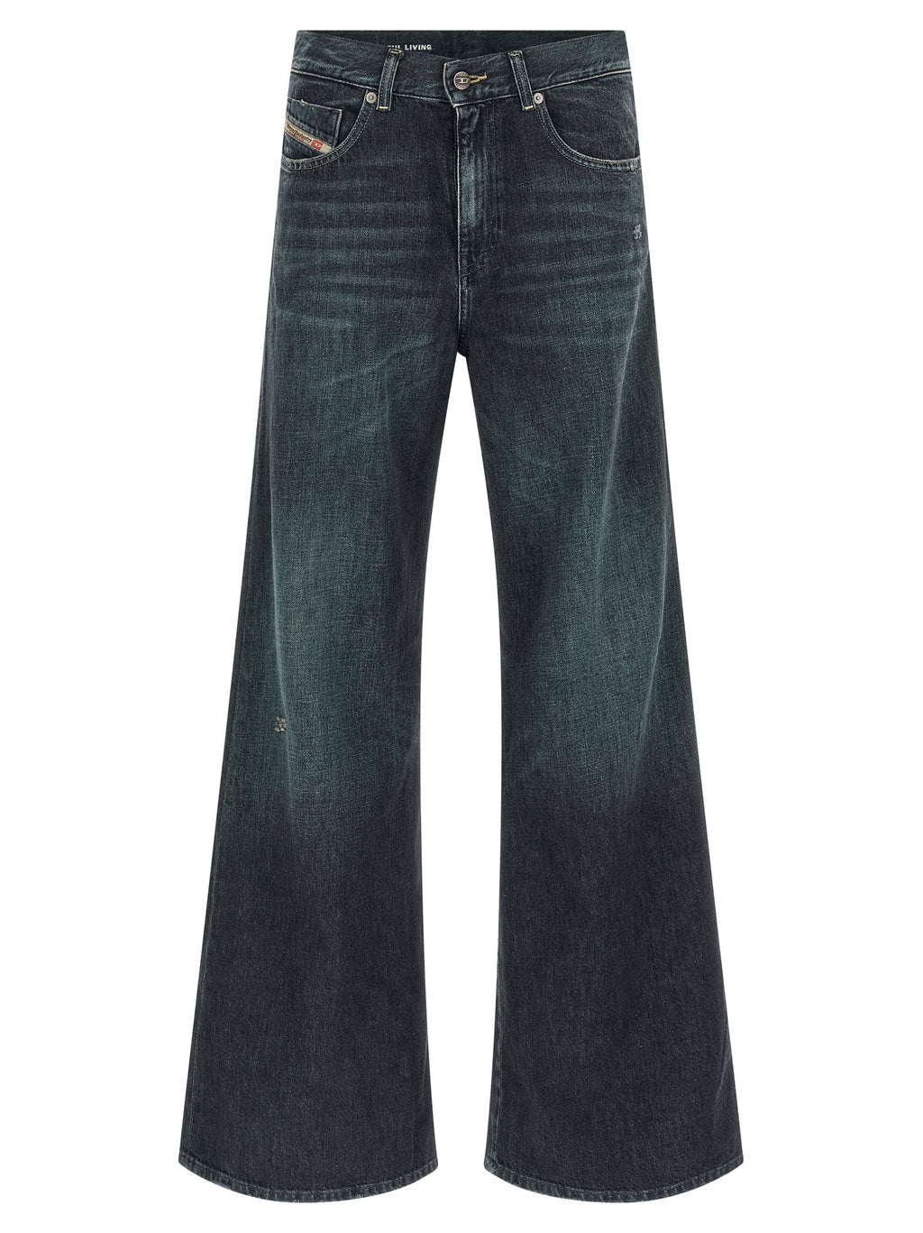 Diesel Blue Cotton Flared Jeans