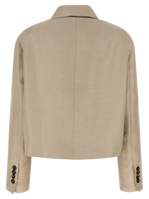 Brunello Cucinelli Beiger Leinenblazer