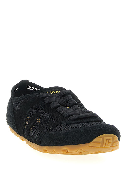 Balmain Schwarze Sneakers aus Kalbsleder