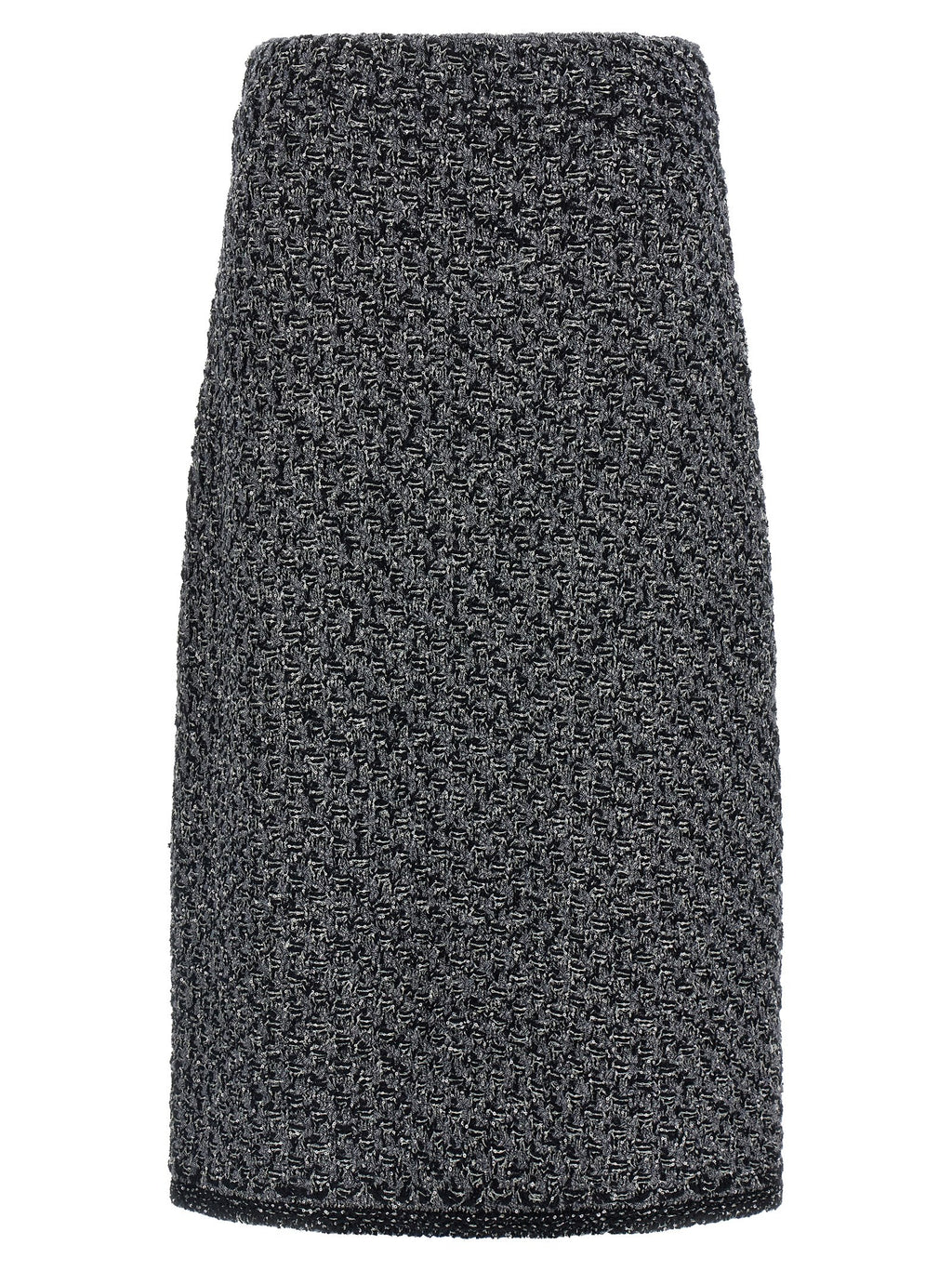 Fabiana Filippi Blue Cotton Midi Skirt